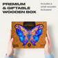 Unidragon Original Wooden Jigsaw Puzzles - Intergalaxy Butterfly, 108 Pcs, Small 9''X6.7'', Beautiful Gift Package, Unique Shape