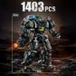 HIGH GODO Motorized Robot Building Kit - 1403 Pieces, Plastic, Battle Damage Style, Large, Ideal for Ages 14+