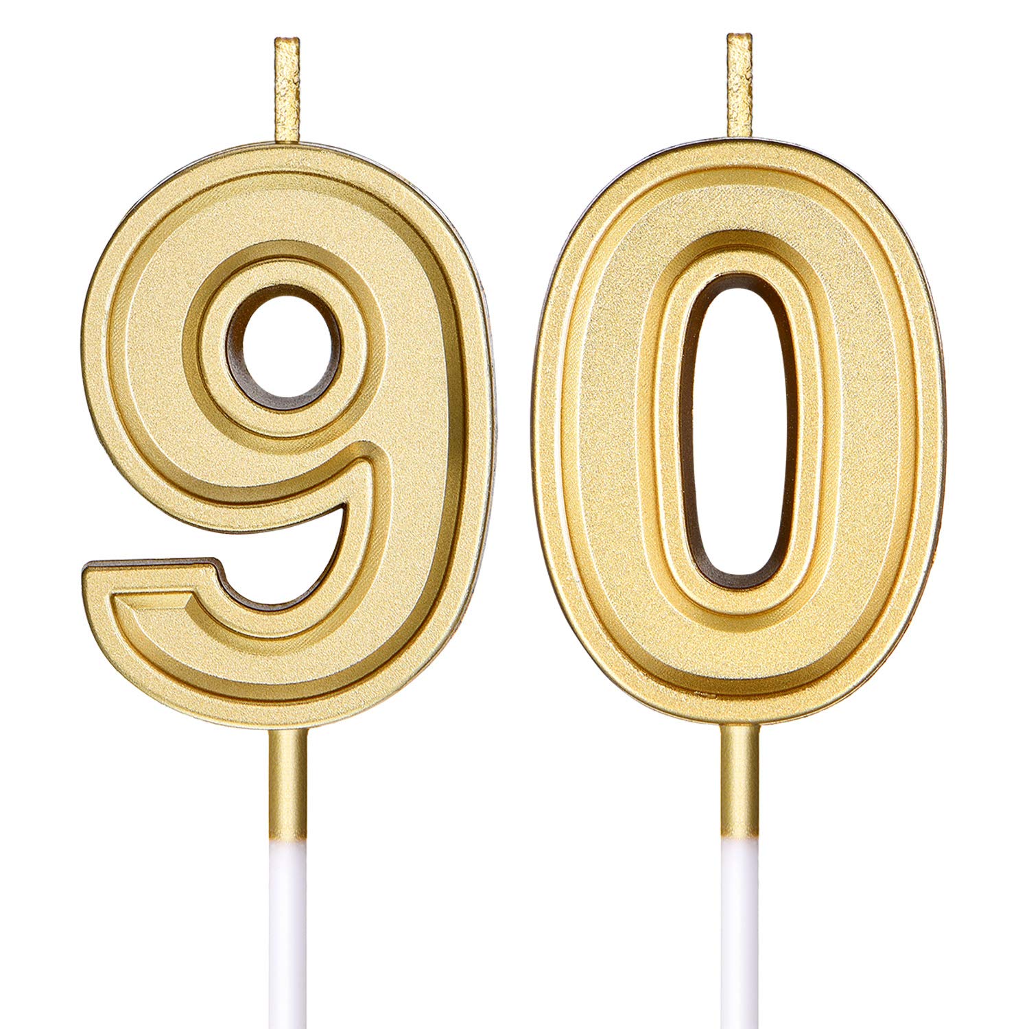Frienda Birthday Candles Cake Numeral Candles Happy Birthday Cake Candles Topper Decoration for Birthday Wedding Anniversary Cel
