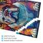 English Bulldog Dogs Lovers Stained Colorful Glass 1000 Pieces Art Painting Wooden Puzzle For Kids Adults, Birthday Mother'S Fat