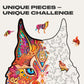 Unidragon Original Wooden Jigsaw Puzzles - Gentle Lynx, 105 Pieces, Small Size 6.7'' ?10, Beautiful Gift Package, Unique Shape B