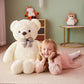 Ikasa Giant Teddy Bear Plush Toy Stuffed Animals (White, 30 Inches)