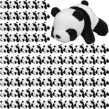 Sotiff 80 Pcs Panda Stuffed Animal Panda Plush Toy 4 Inch Mini Stuffed Animals Small Soft Gifts, Jungle Safari Party Favors, Cla