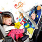 Toymni Car Seat Toys For Baby Infant 6 Months And Up, Carseat Toys With Musical Pedal Piano, Baby Mirror And Hanging Squeaky Sen