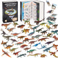 Biwase Dinosaur Toys Book With 50 Pcs Different Dinosaurs Figures & Pokers,Interactive Perfect For Kids Dinosaurs Educational Toys For 3 4 5 6Year Old Boys&Girls