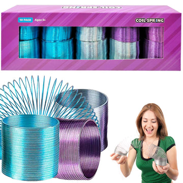 The Dreidel Company Metal Coil Spring, Goody Bag Fillers, Party Favor For Kids, Variety Of 2.4 '' (60Mm) Individually Boxed (10-