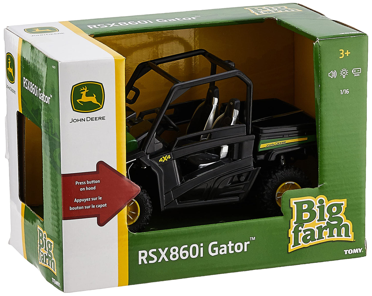 John Deere Big Farm Lights & Sounds Gator RSX 860i - 1:16 Scale - Light Up John Deere Tractor Toys - Preschool and Toddler Toys