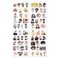 68 PCs Kpop Singers Stickers for Laptop Phone Case Journal Scrapbooking DIY Sticker
