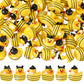 Suzile 50 Pcs Mini Resin Bee Ducks Tiny Resin Animals Figures Small Little Bee Ducks Miniature Gift Decor For Garden Landscape D