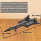Gonli Stem Army Toys Us Air Force Sr-71 Reconnaissance Aircraft Building Blocks Sets For Boys Fighter Jet Building Toys Gifts For Kids(183Pieces)