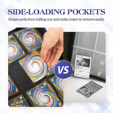 Tcguard Trading Card Binder, 9 Side Loading Pocket Card Album Hold Up To 540 Cards, Zipper Binder For Cards Collection, Tcg Card