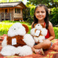 Alpacanext Soft And Cuddly Baby Alpaca Teddy Bear - 12 Inch. Premium Alpaca Stuffed Animal Handmade On Genuine Alpaka Fur. Cute Bear (12 Inches, White & Brown)