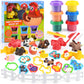 PLAY Farm Animals Clay Sets for Kids Ages 4-8, Color Dough Kit with Animal Molds, Non-Toxic & Safe Toys Gifts for Boys Girls 4-6