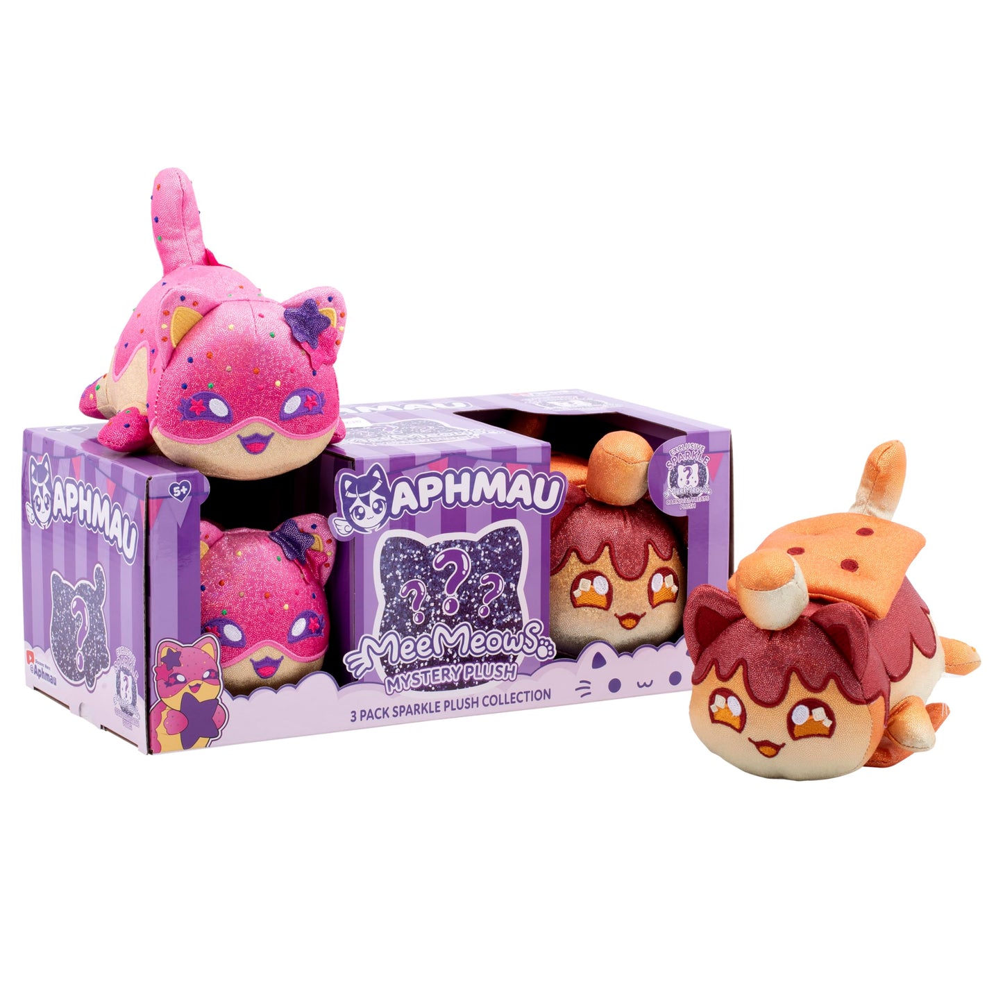 Aphmau 6    Meemeow Plush 3-Pack, Carnival Treats Surprise Box That Includes 2 Carnival Treats Sparkle + 1 Exclusive Mystery Spa