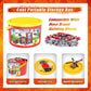 Wishalife City Fire Station Building Blocks Set, Fire Truck, Helicopter, Drone, Rescue Gear, Fire Command Center Playset, Firefi