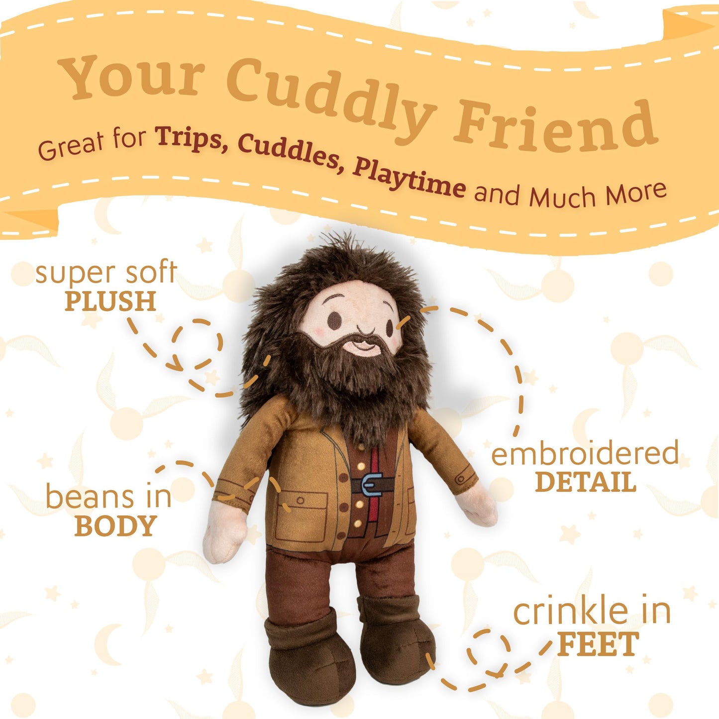 Kids Preferred Harry Potter Hagrid 15 Inch Plush Stuffed Animal For Babies, Toddlers, And Kids
