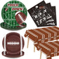 98 Pieces Football Birthday Party Supplies For 24 Guests Football Party Tableware Sets Touchdown Football Game Day Birthday Party Tablecloths For Party Decorations Table Cover Dinnerware Party Favors