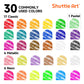 Shuttle Art Tempera Paint Sticks - 30 Colors, Non-Toxic, Quick Drying, 30 Count