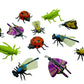 LMC Products Insect Finger Puppets - 12 Finger Puppet Bugs for Kids - Bug Toys