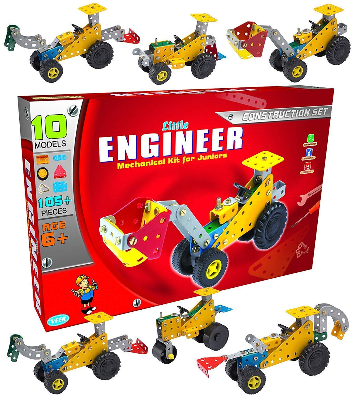 Olympia Toys And Games Little Engineer Construction Set Mechanical Engineering Educational Toy Kit Constructive Building Blocks