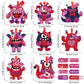 64 Sets Valentines Day Crafts Kits for Kids, Valentines Day DIY Monster Cards for Kids, Valentines Paper Craft Hanging Ornamen