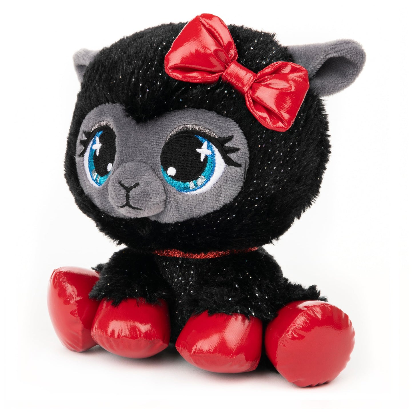 GUND P.Lushes Designer Fashion Pets Special-Edition Ba-Bah Noir Llama enhanced Stuffed Animal  Black and Red  6