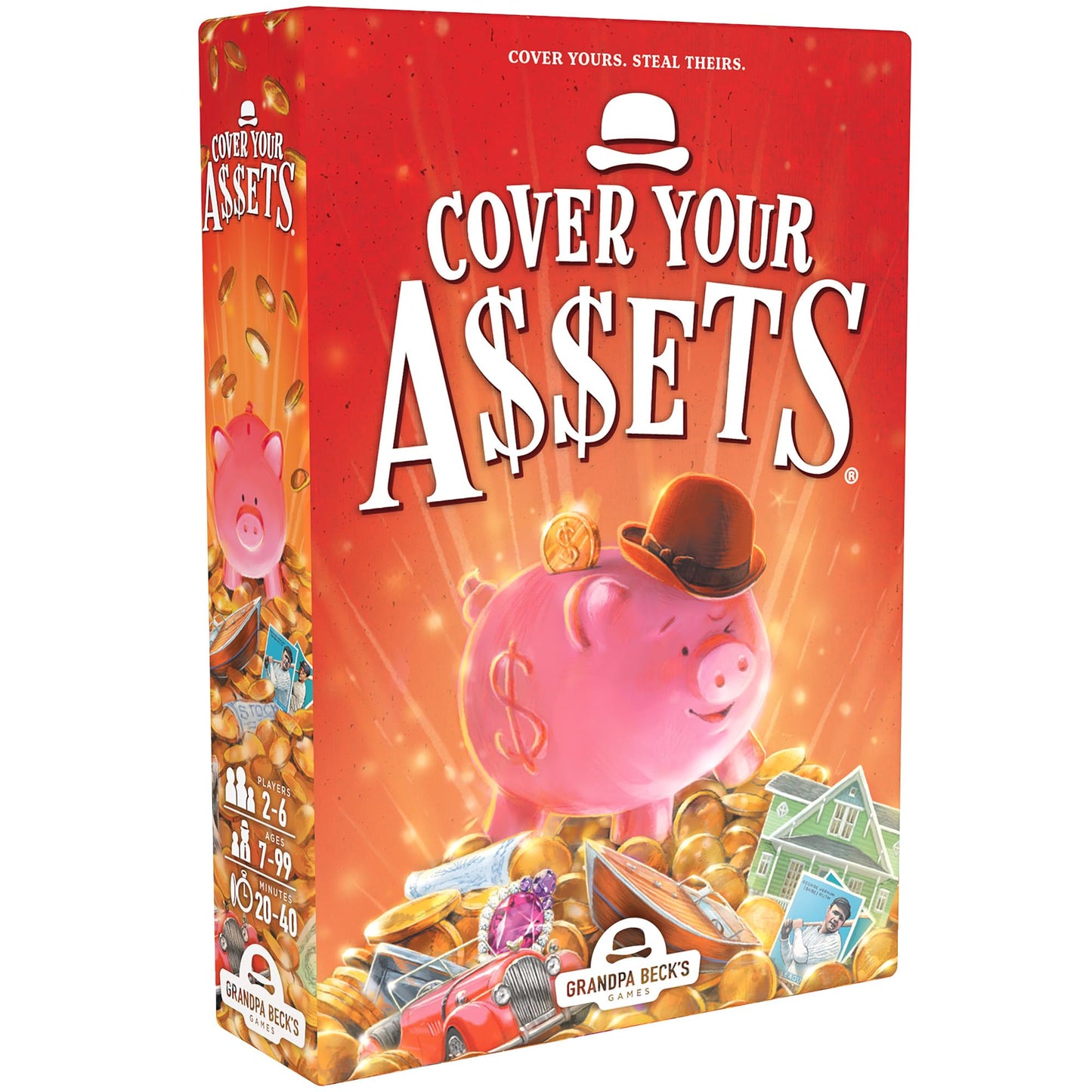 Grandpa Beck's Games Cover Your Assets Card Game | Fun for 2-6 Players Ages 7+ | Multicolor | Model 2055