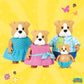 Li'L Woodzeez – The Woofington Bulldog Family – Set Of 4 Collectible Posable Bulldog Figures With Storybook – Pretend Play Doll Figures – Gift Toy For Kids Age 3+