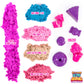 Slimysand Sweet Treats, 2 Pounds Of Slimysand In 5 Colors (Pink Glitter, White Glitter, And Pink, Blue And Purple), 6 3D Molds & Reusable Box For Play. Super Stretchy & Moldable Cloud Slime!