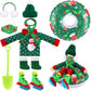 Jenaai 9 Pcs Christmas Elf Doll Accessories Set Christmas Elf Clothing Includes Ear Muffs, Scarf, Sweater, Boot, Inflatable Snow