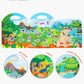 Portable Jelly Sticker Quiet Book For Kids, Reusable Sticker Book For Toddlers, Preschool Learning Activities Travel Toys (Dinosaurs)