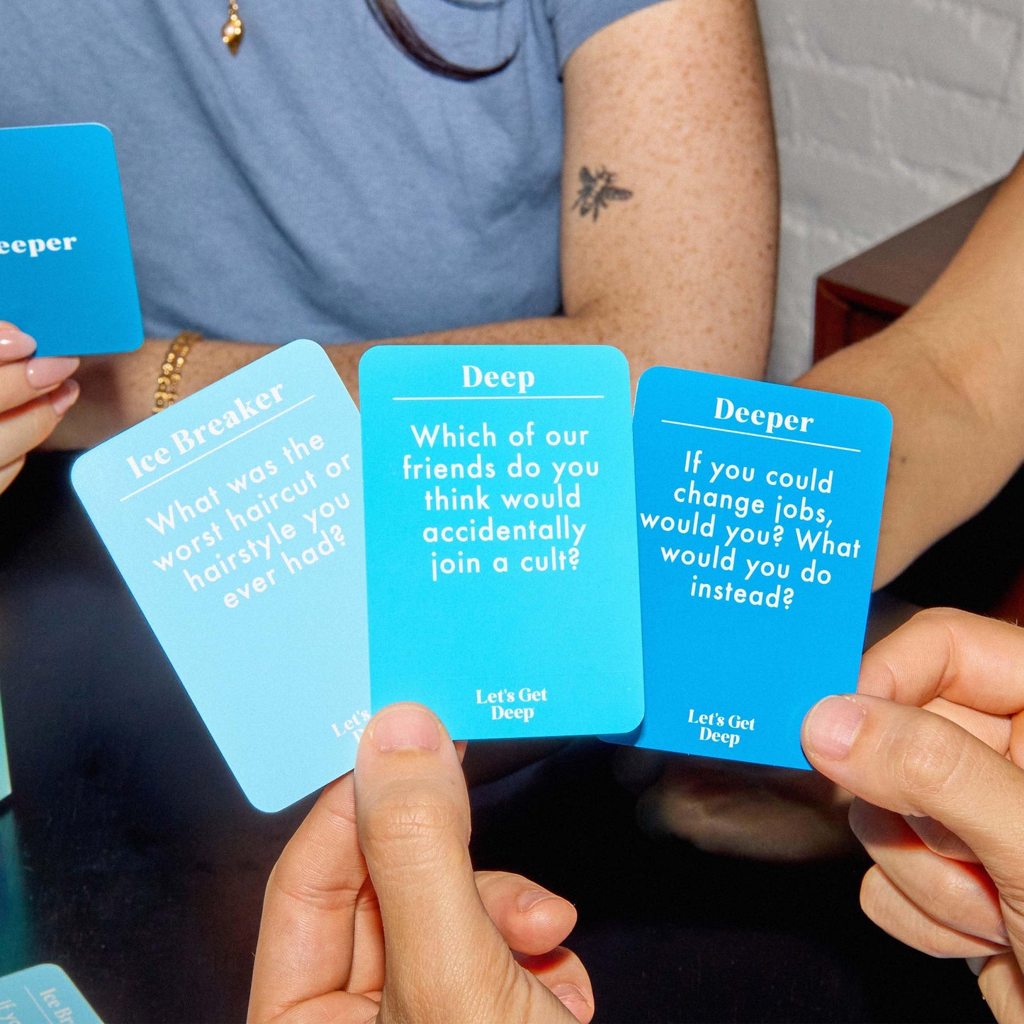 WHAT DO YOU MEME? Let's Get Deep: Friends Edition Card Game, 400 Question Cards, 4.5x2.5x8.5 inches, Multicolor, Model DEEP471