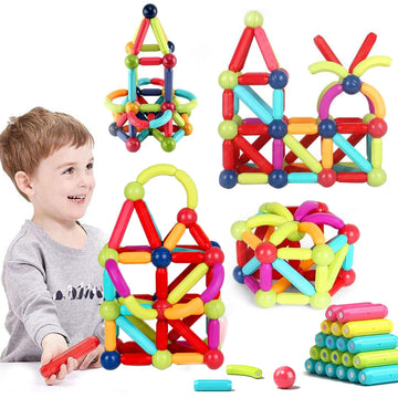 Funblast Magnetic Sticks Building Blocks For Kid - 25 Pcs Puzzle Games For Kids, Diy Stem Toys For Kids, Building & Construction