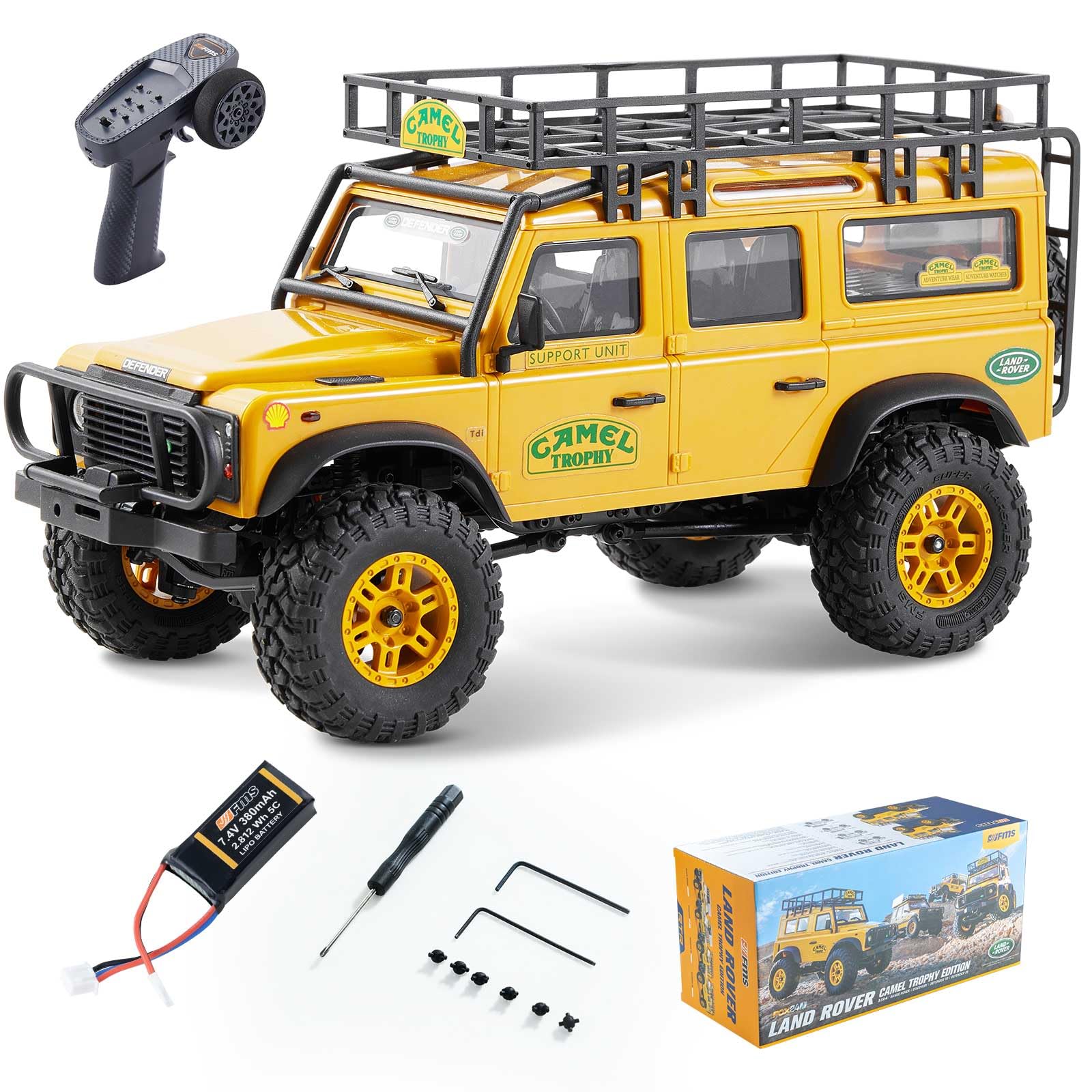 Eazyrc Fms 1/24 Fcx24M Rc Crawler Rtr, Land Rover Series With Licensed, 1/24 Rc Truck 4X4 Mini Rc Truck With Lighting, 2.4Ghz Re