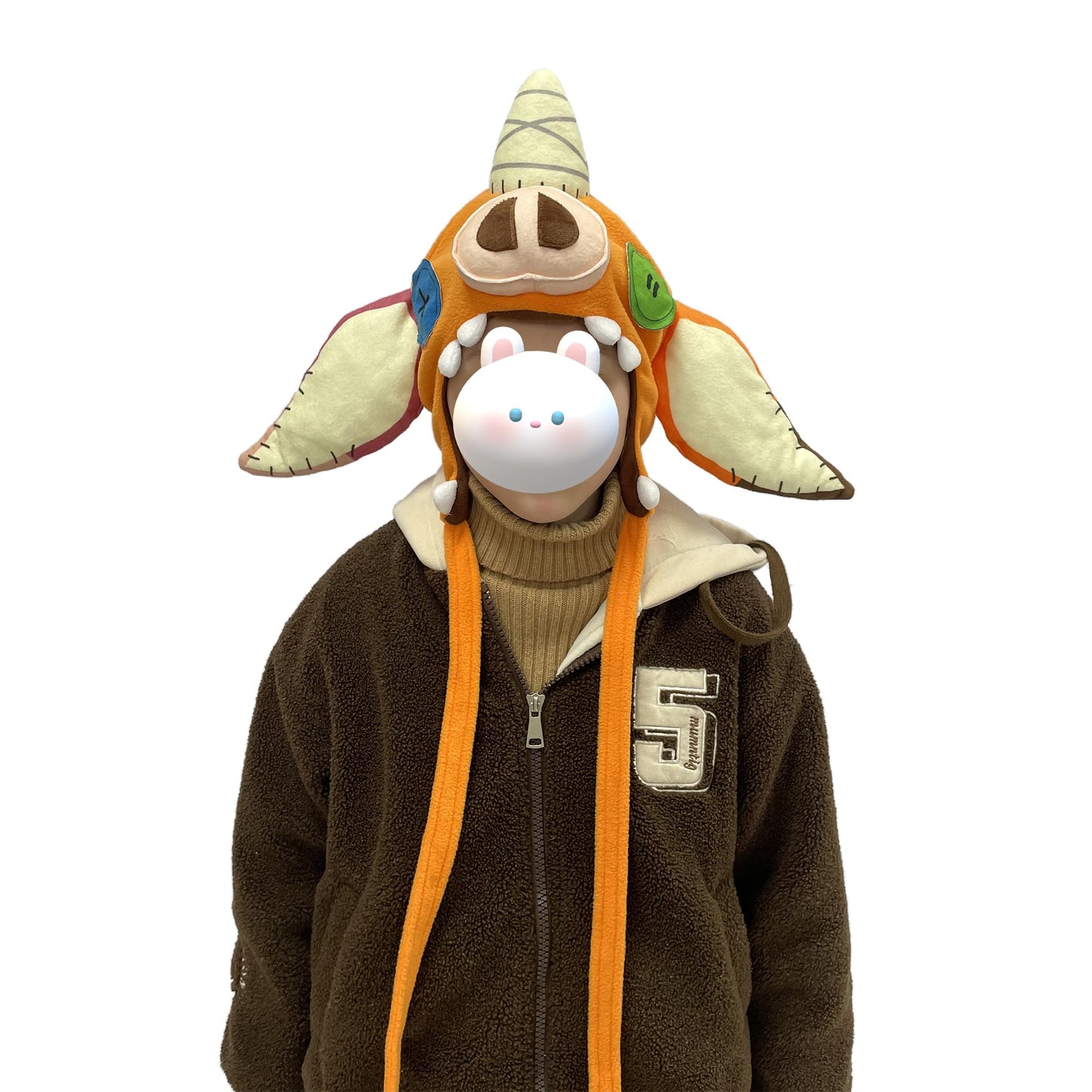 SLDFMV Halloween BOTW Kids Bokoblin Mask TOTK Link Pig Plush Hat Cosplay Prop Xmas Gift Cute Cartoon Toy Decorative Helmet