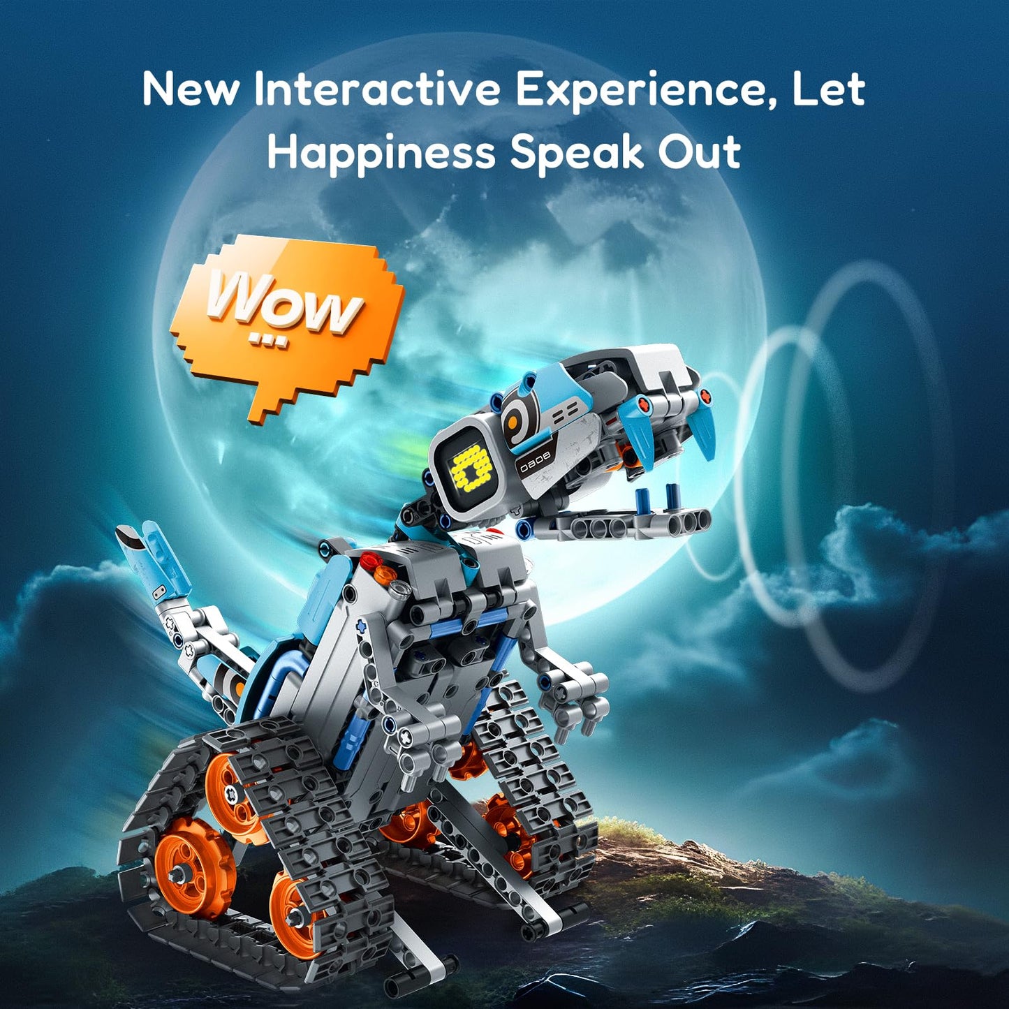 Sillbird Robot Building Kit With Remote Control Stem Gifts For Kids Age 8-12, Coding Robotics Technic Toy Set For Boys' Birthday, Buildable 5-In-1 Models With 435 Pieces