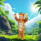 Tiger Costume In Brown Size: Small