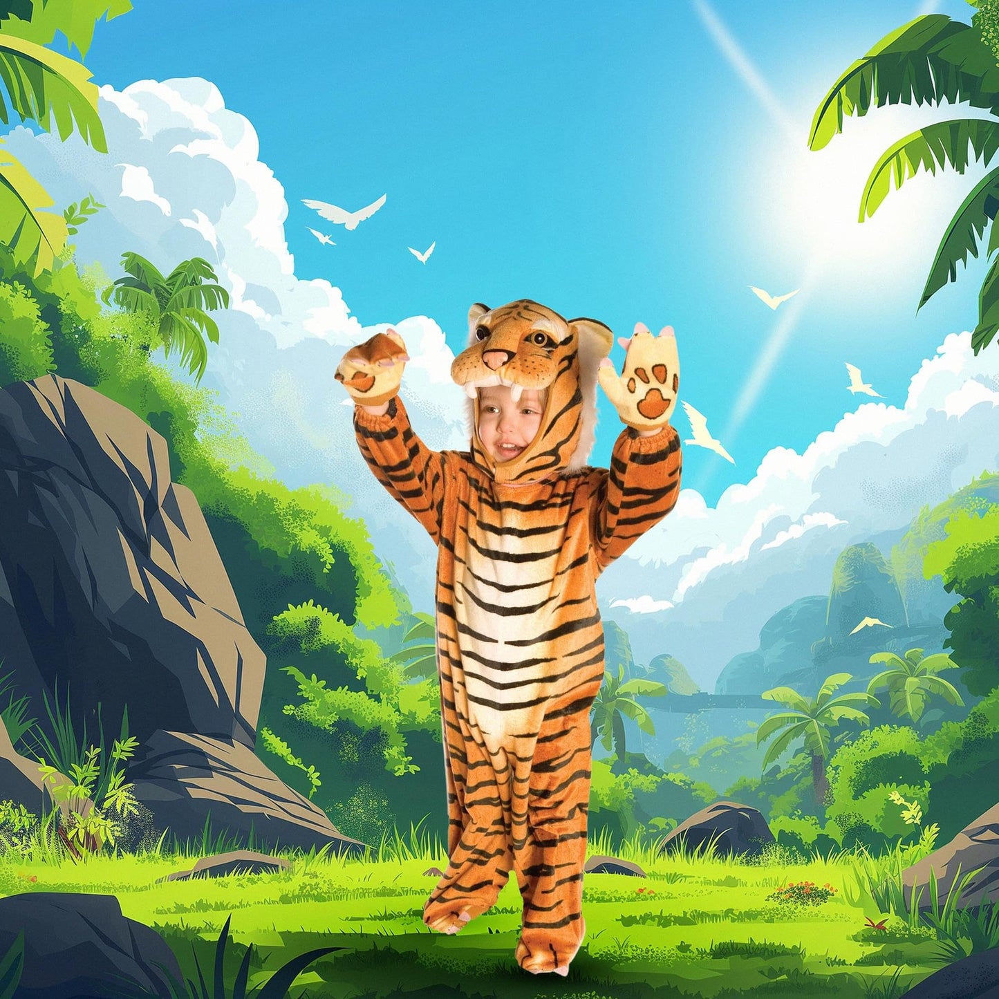 Tiger Costume In Brown Size: Small