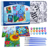 3 Pack Paint By Numbers For Kids Ages 8-12, 10*8''Color By Number For Kids Framed Canvas With 18 Acrylic Paint Pots And 6 Brushe