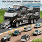 Niplooow Toddler Boys Toys For 3 4 5 6 Years Old, Police Truck Vehicle Toy Set With Play Mat, Die-Cast Toy Car Carrier Truck For