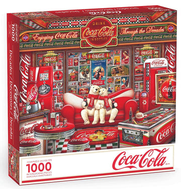Springbok 1000 Piece Jigsaw Puzzle - Coca Cola Decades, Engineered Wood, Multi Color, Model 33-10880, Made in USA