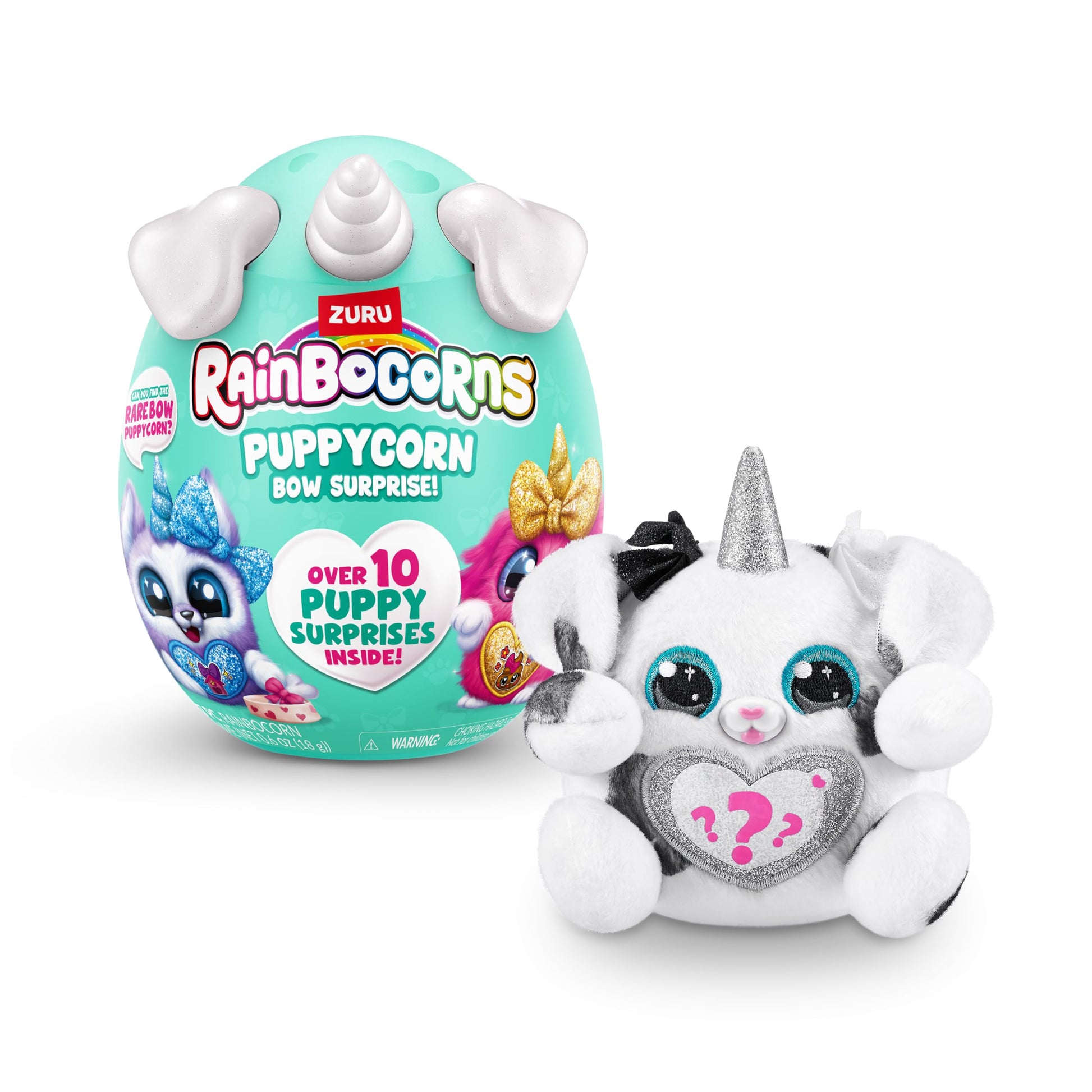 Rainbocorns Puppycorn Surprise Series 3 (Dalmation) by ZURU  Collectible Plush Stuffed Animal  Surprise Egg  Sticker Pack  Slime  Dog Plush  Ages 3+ for Girls  Children