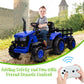 Aconee Kids Ride On Tractor With Remote Control, 12V Battery Powered Electric Tractor And 35W Dual Motors For Kids Bluetooth Mus