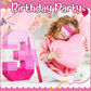 Sratte Number Piñata Pink Piñata Birthday Decorations Gradient With Stick Blindfold Confetti For Girls Boys Birthday Anniversary Party Decorations Supplies(Number 3)