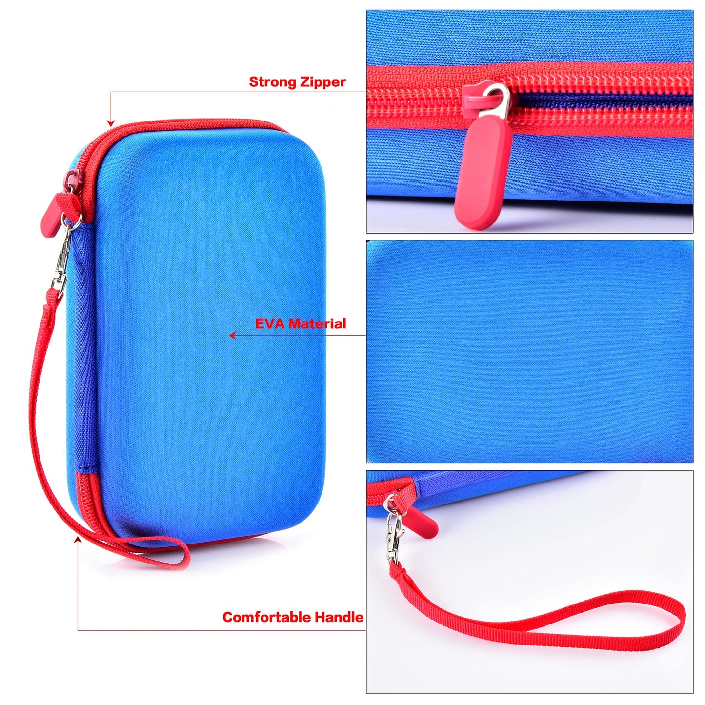 Casmilee Case Compatible With Giiker Super Slide Brain Games, Brain Teaser Puzzles Organizer Storage Bag, Flow Slider Puzzle Game Holder (Blue)