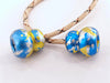 L-Shizuku Begleri Fidget Beads - Worry Fidget Beads Spin & Bump - Made Of Aluminum Alloy - For Men Women Youngs Skill Players Creates A Bit Of Magic For You (Cala-Blue Yellow&White)