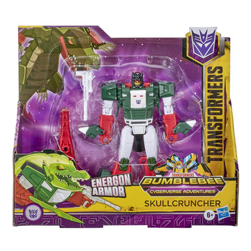 Transformers Bumblebee Cyberverse Adventures Ultra Class Skullcruncher Action Figure - Combines with Energon protective covering to Power Up  for Kids Ages 6 and Up  6.75-inch  Red