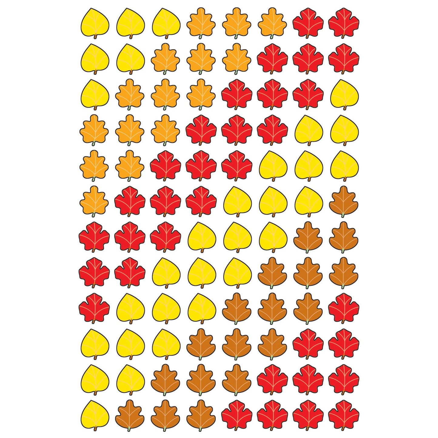 Trend Autumn Leaves superShapes Stickers, Classroom Incentives, 800 Count