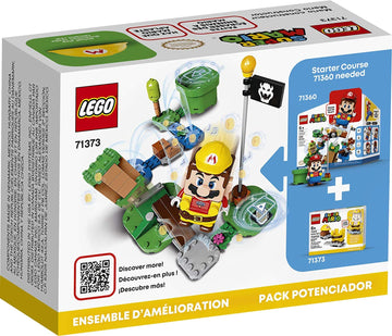 Lego Super Mario Builder Mario Power-Up Pack 71373 Building Kit, Fun Gift For Kids To Power Up The Mario Figure In The Adventures With Mario Starter Course (71360) Playset (10 Pieces)