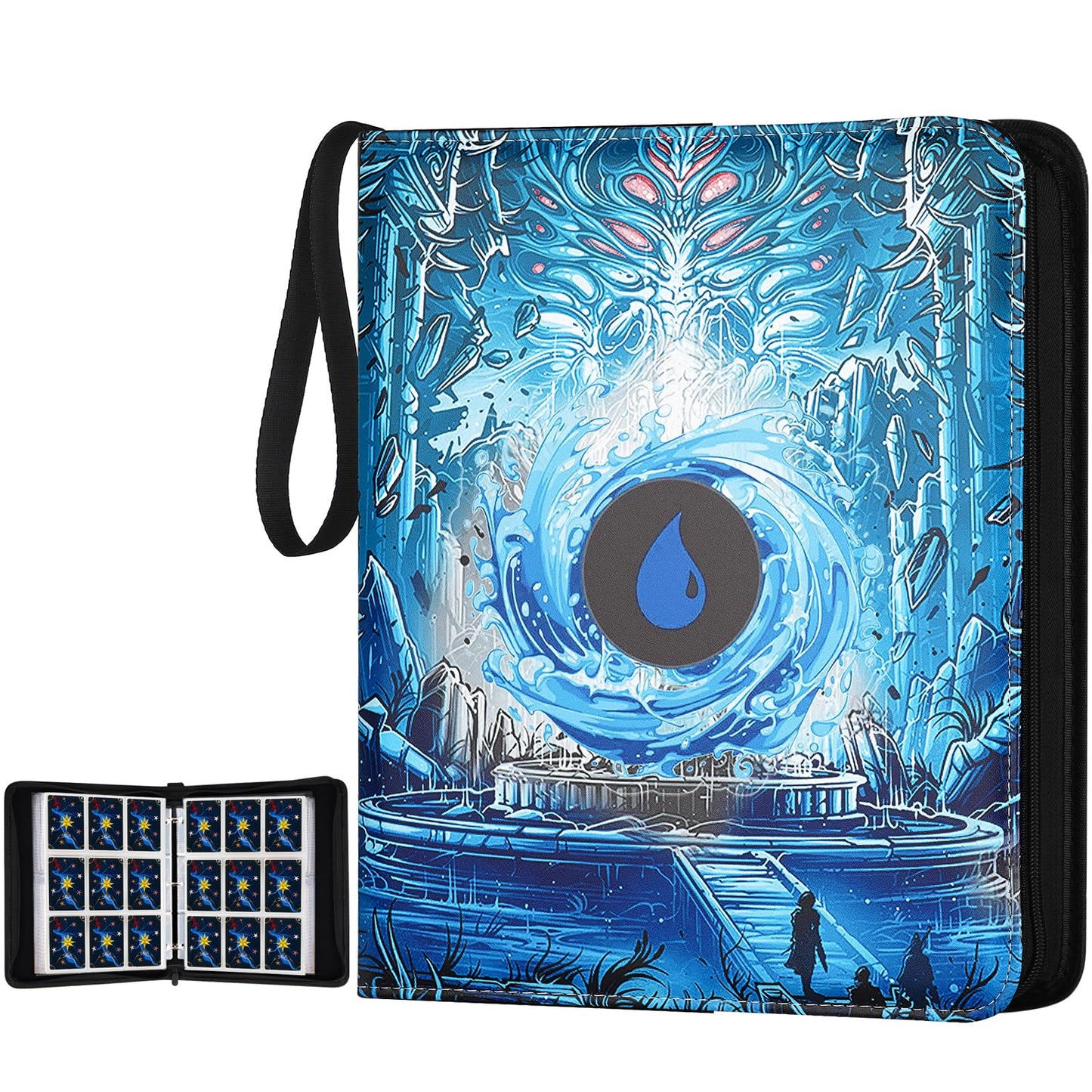 Card Binder for MTG Cards  enhanced 9 Pocket Card Binder for Trading Cards  720 Double Sided Pocket Collector Card Album for Standard Cards Card Collection Folder for YGO/PTCG/Game Cards (Blue Print)